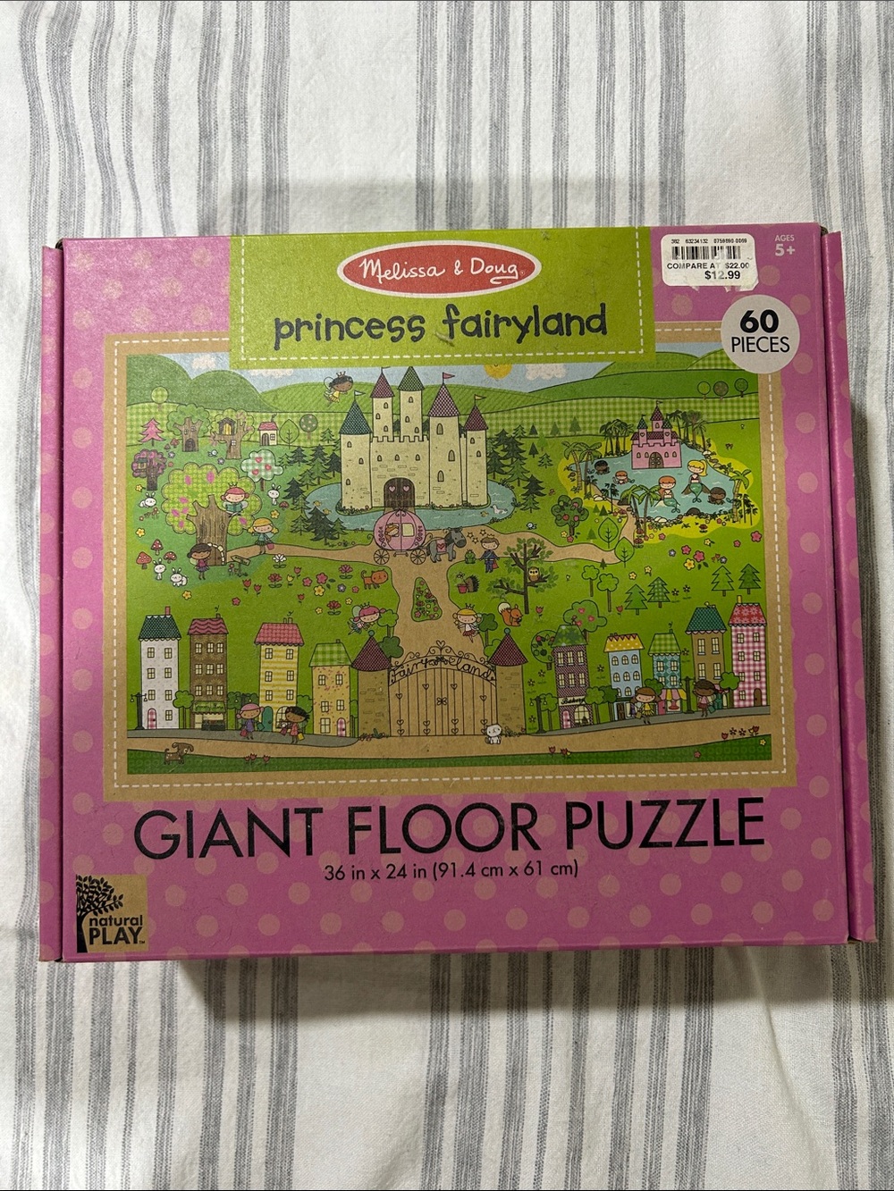 Melissa & Doug Princess Fairyland Giant Floor Puzzle - Pink & Green
